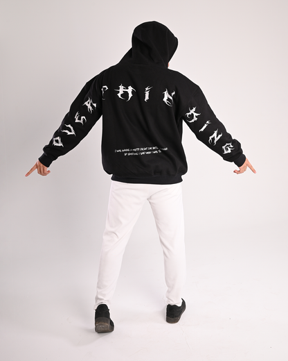 Black OverThinking Over-SIzed Hoodie