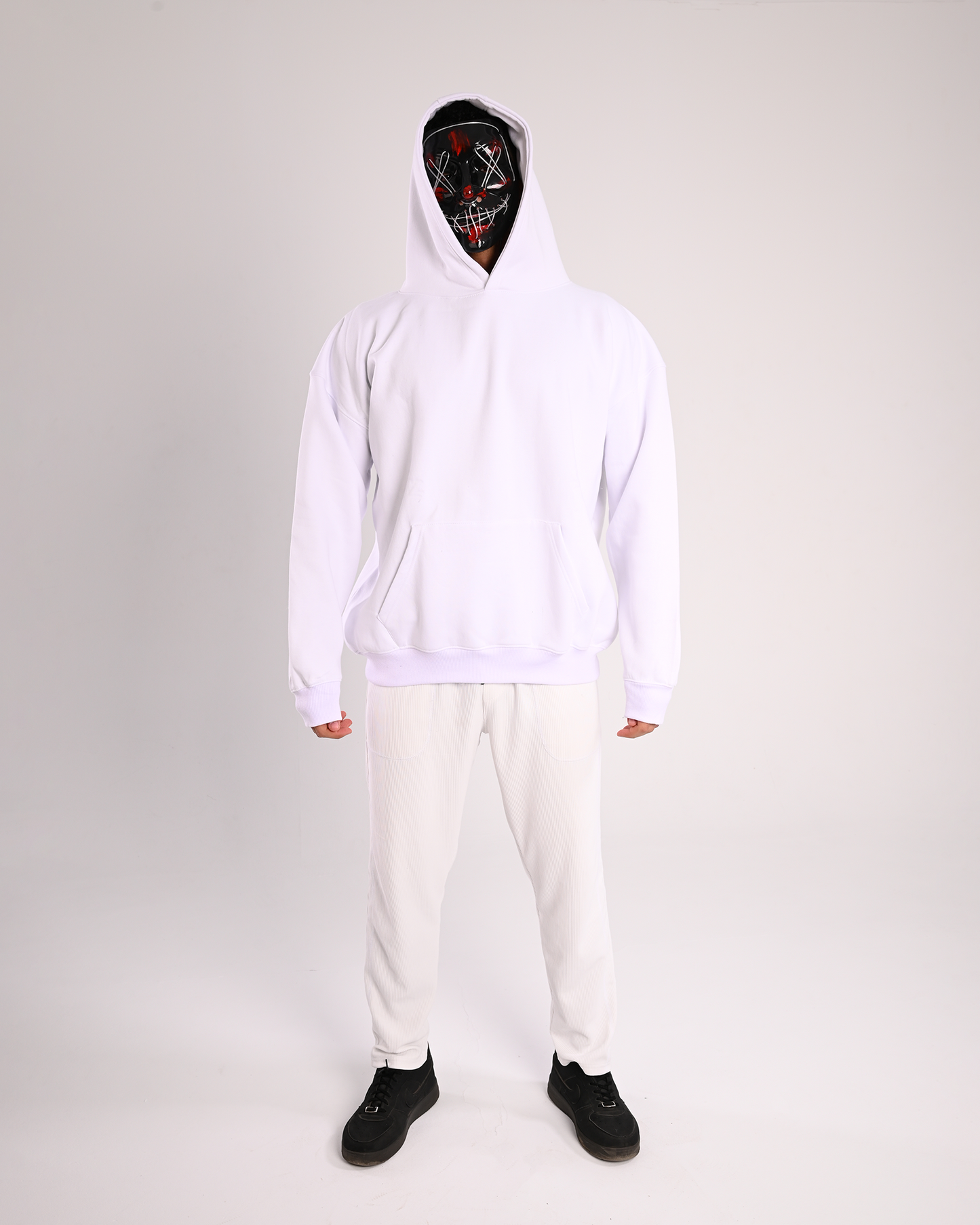 White Basic Over-Sized Hoodie