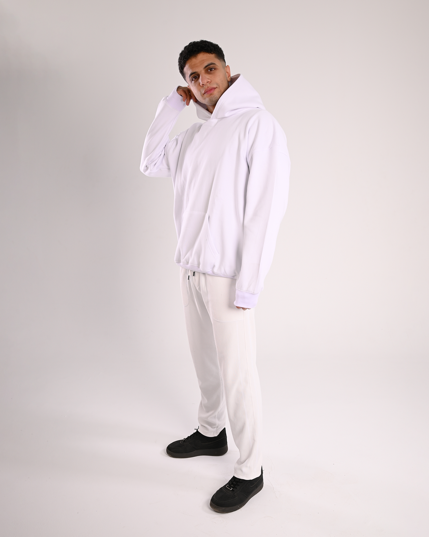 White Basic Over-Sized Hoodie