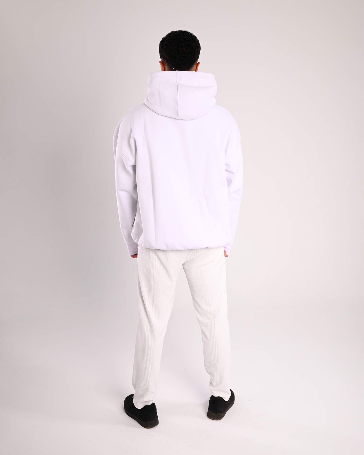 White Basic Over-Sized Hoodie