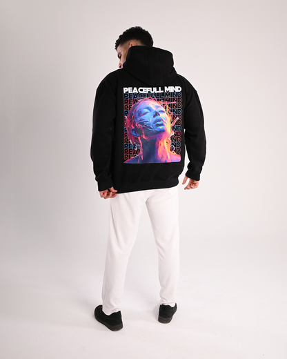 Black Peaceful Mind Over-Sized Hoodie